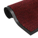 Vidaxl droogloopmat rechteckig getuftet 90x150 cm rot
