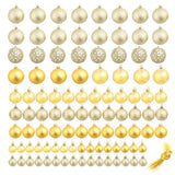 Vidaxl 100-teiliger Weihnachtskugel Set 3 4 6 cm Goldfarbe - afbeelding 2