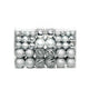 Vidaxl 100-teiliger Weihnachtskugel Set 3 4 6 cm Silberfarbe