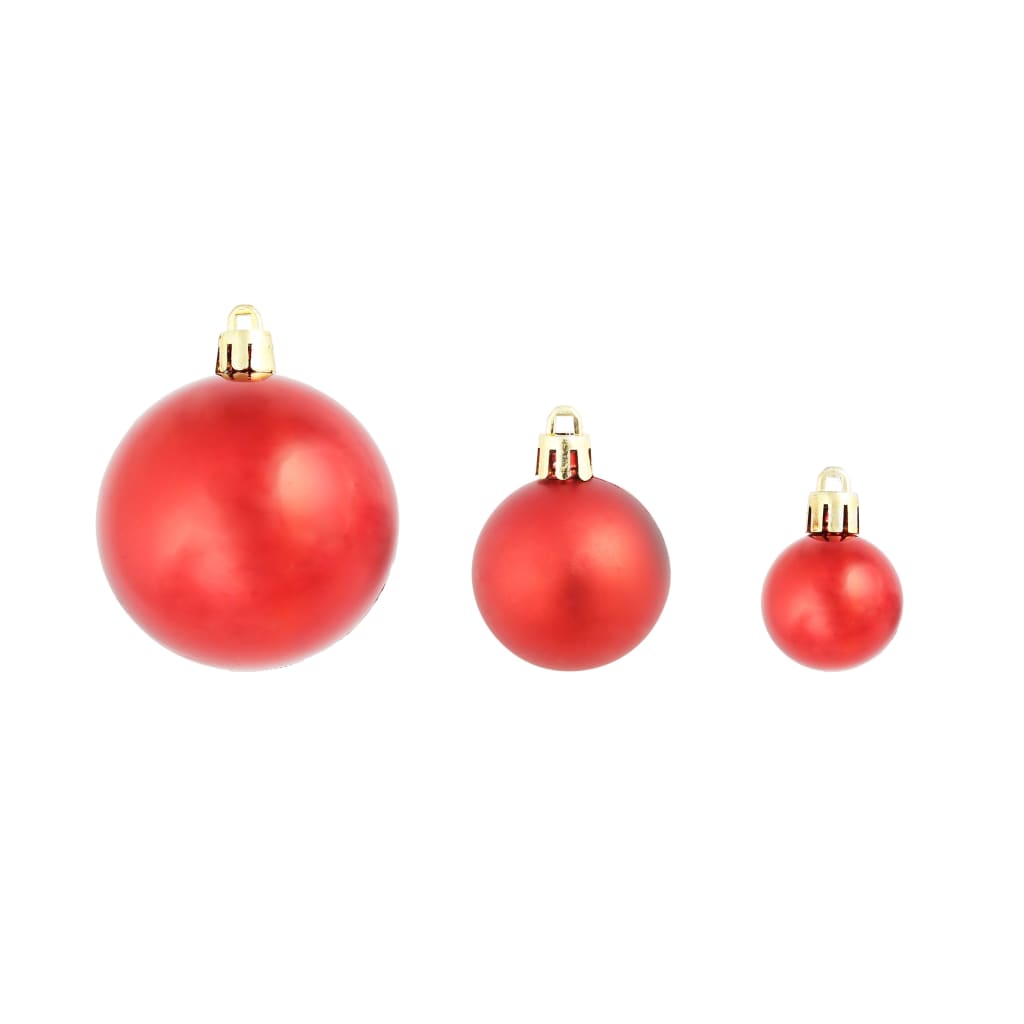 Vidaxl Weihnachtsbällchen 100 St rotes goldenes Grün