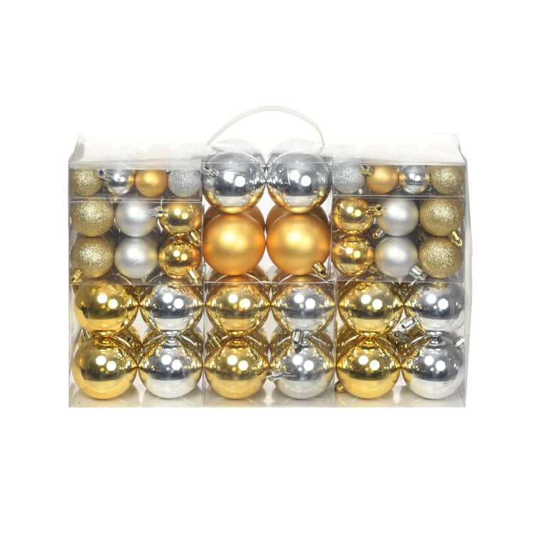 Vidaxl Weihnachtsbällchen 100 St silbergesteuerte Goldfarbe