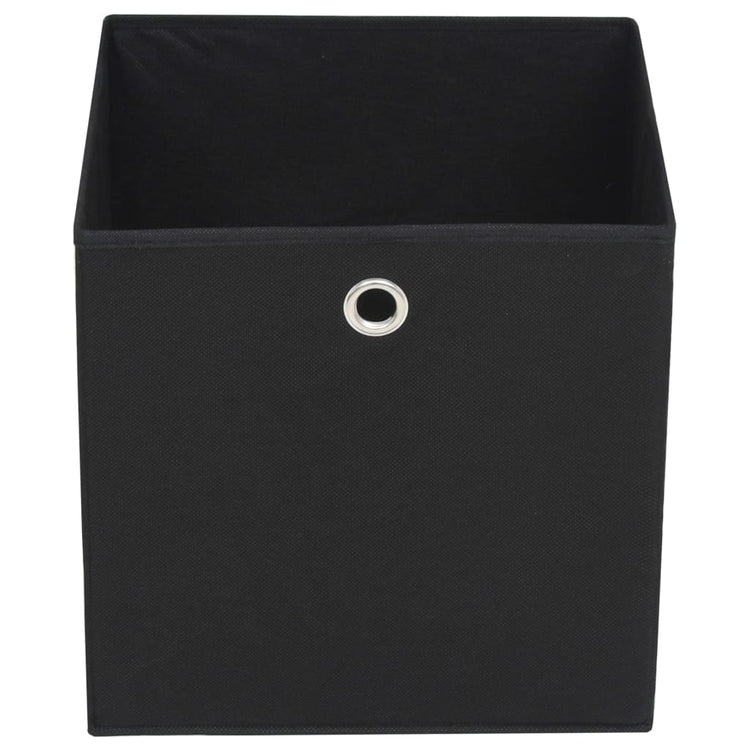 VIDAXL -Speicherboxen 10 PCs 32x32x32 cm Nicht -verwobenes Stoff schwarz