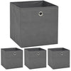 VIDAXL -Speicherboxen 4 PCs 32x32x32 cm Nicht -verwobener Stoff grau