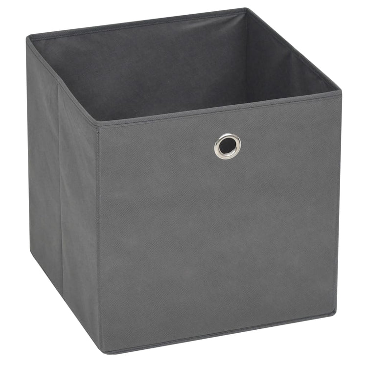 VIDAXL -Speicherboxen 10 PCs 32x32x32 cm Nicht -verwobener Stoff grau