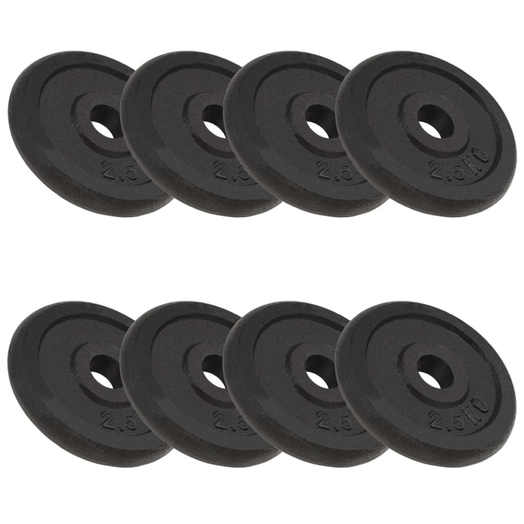 VIDAXL -Halfterscheiben 8 St 8x2,5 kg Gusseisen