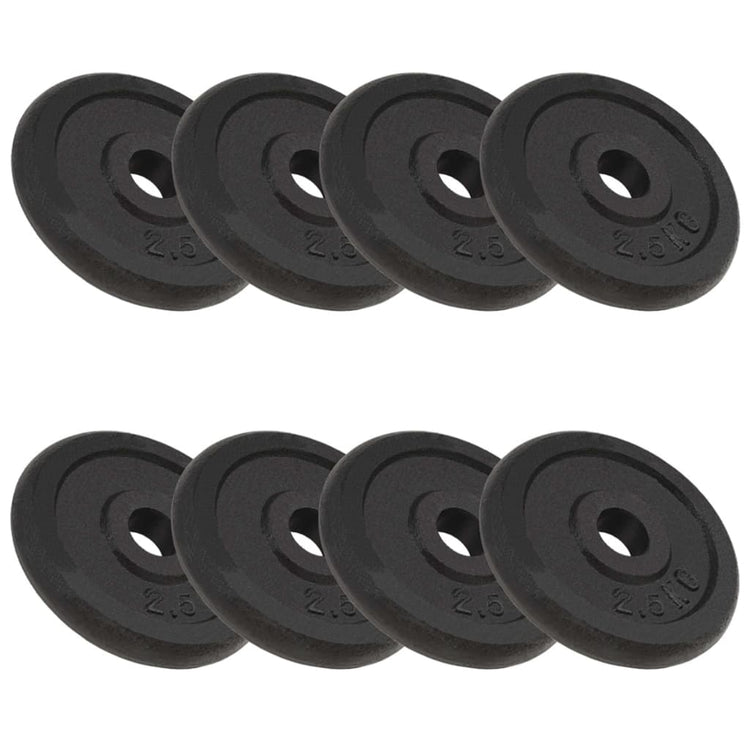 VIDAXL -Halfterscheiben 8 St 8x2,5 kg Gusseisen