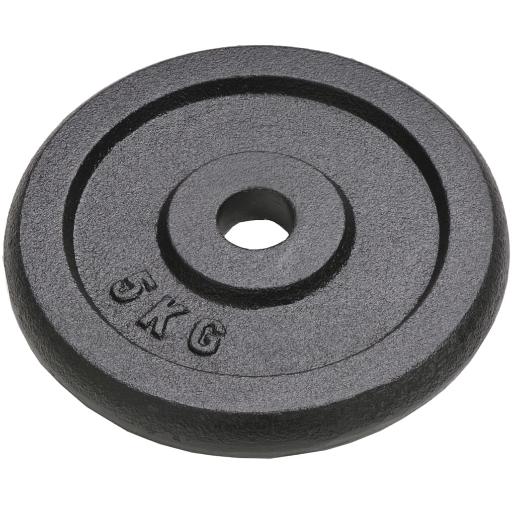 VIDAXL -Halfterscheiben 4 PCs 2x10 kg und 2x5 kg Gusseisen