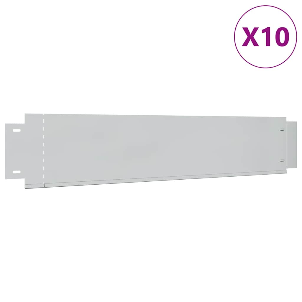 VIDAXL -BASE 10 PCs 100x20 cm verzinkter Stahl