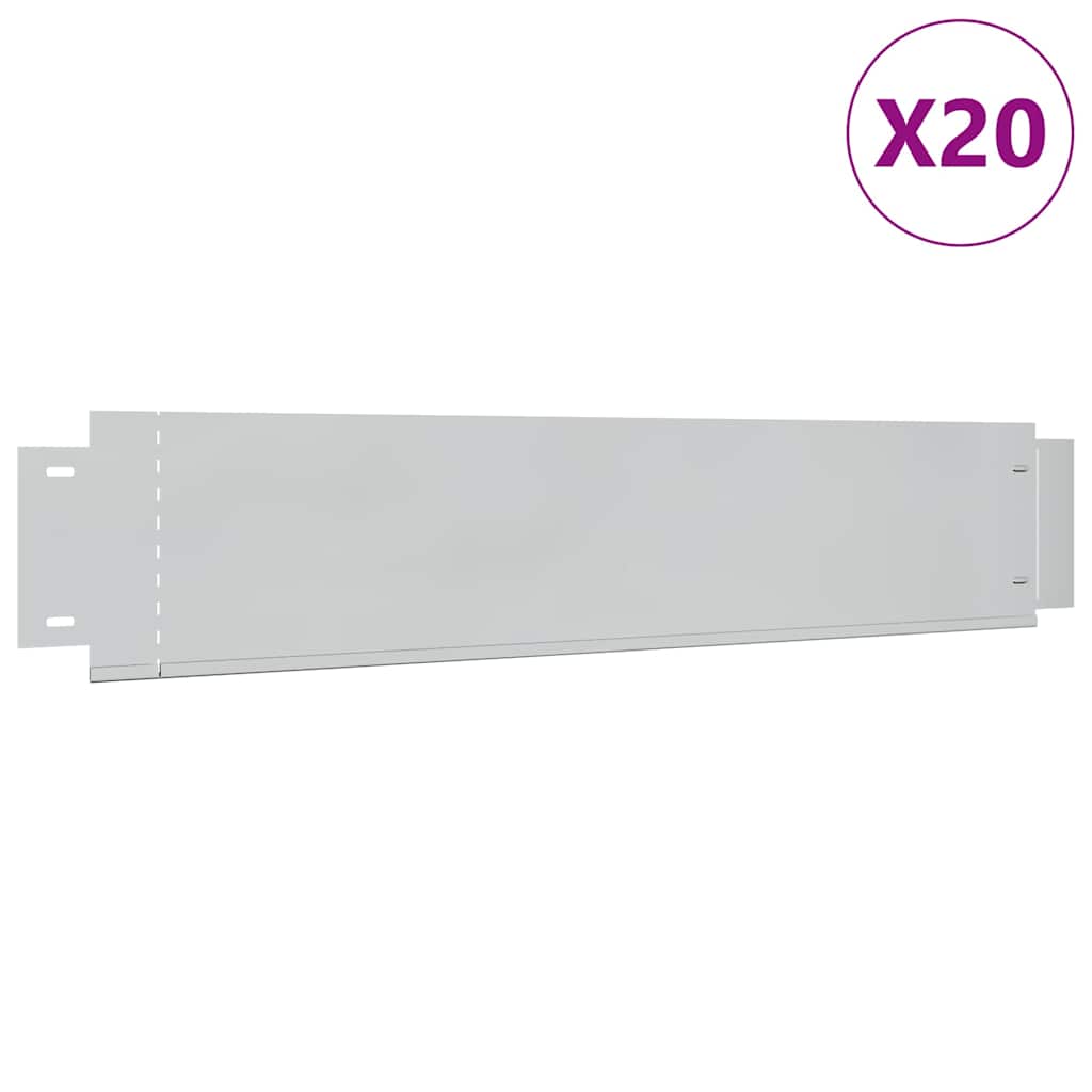 Vidaxl Grasboard 20 ST 100x20 cm verzinkter Stahl