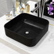 VIDAXL WASHBAIN Square 38x38x13,5 cm Keramikschwarz