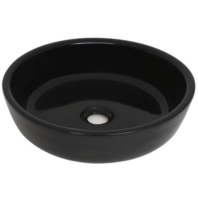 Vidaxx Waschbecken rund 42x12 cm Keramik schwarz