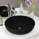 Vidaxx Waschbecken rund 42x12 cm Keramik schwarz