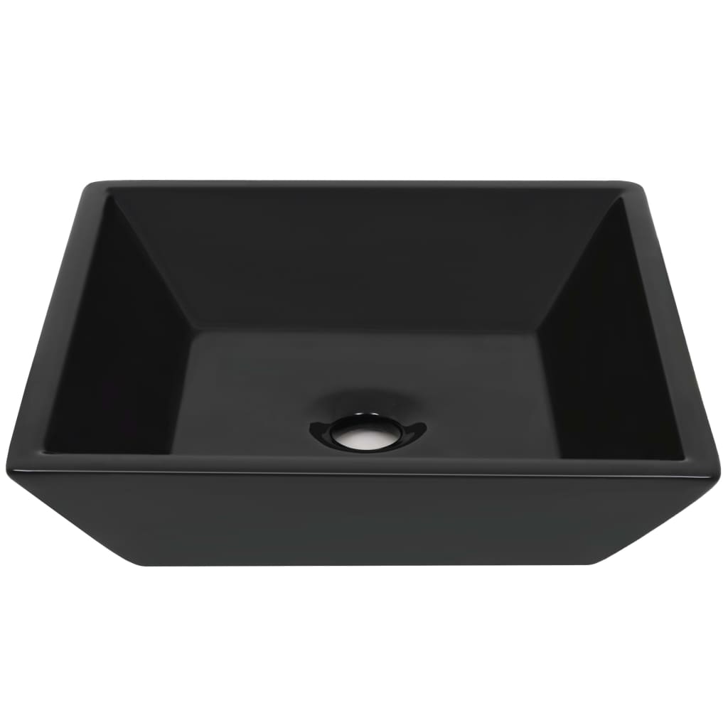 VIDAXL WASHBAIN Square 41.5x41.5x12 cm Keramikschwarz