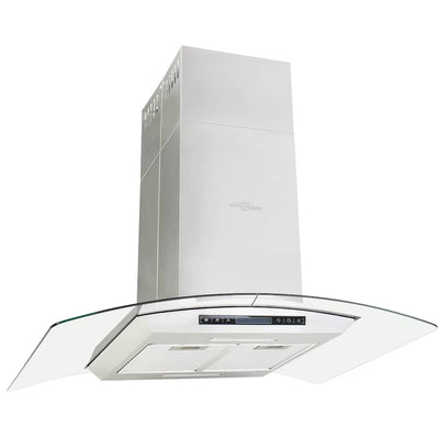 Vidaxl Island Extractor LCD -Bildschirmsensor 756 m³ U LED 90 cm