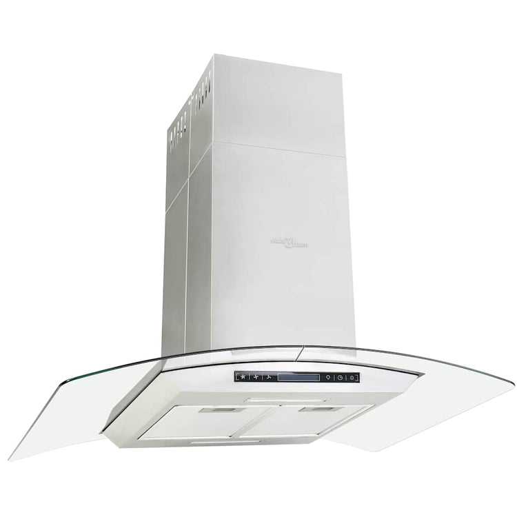 Vidaxl Island Extractor LCD -Bildschirmsensor 756 m³ U LED 90 cm