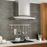 VIDAXL -Wandextraktionshaube 756 m³ U LED 90 cm Edelstahl - afbeelding 1