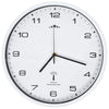Vidaxl Wanduhr mit Quarz -Uhr -Radio -Steuer 31 cm Weiß