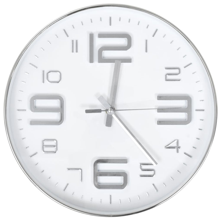 Vidaxl Wanduhr 30 cm silberfarben