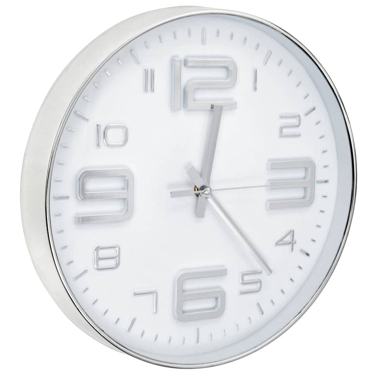 Vidaxl Wanduhr 30 cm silberfarben