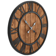 Vidaxl Wanduhr Vintage-Quarzmechanismus xxl 60 cm Holz Metall - afbeelding 3