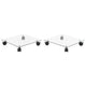 Vidaxl Plant Rollers Quadrat 35 x 35 cm gehärtetes Glas 2 STs