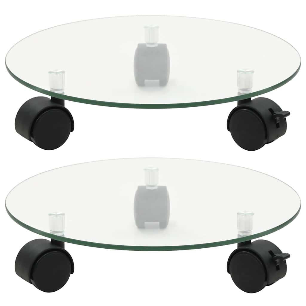 Vidaxl -Pflanzenrollen um 28 cm gehärtetes Glas 2 Sts