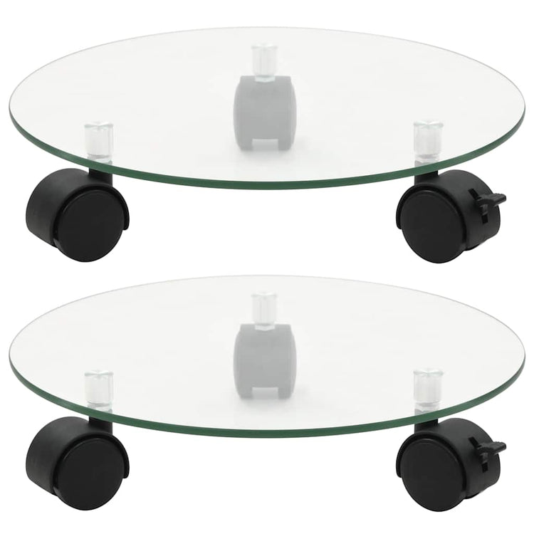 Vidaxl -Pflanzenrollen um 28 cm gehärtetes Glas 2 Sts