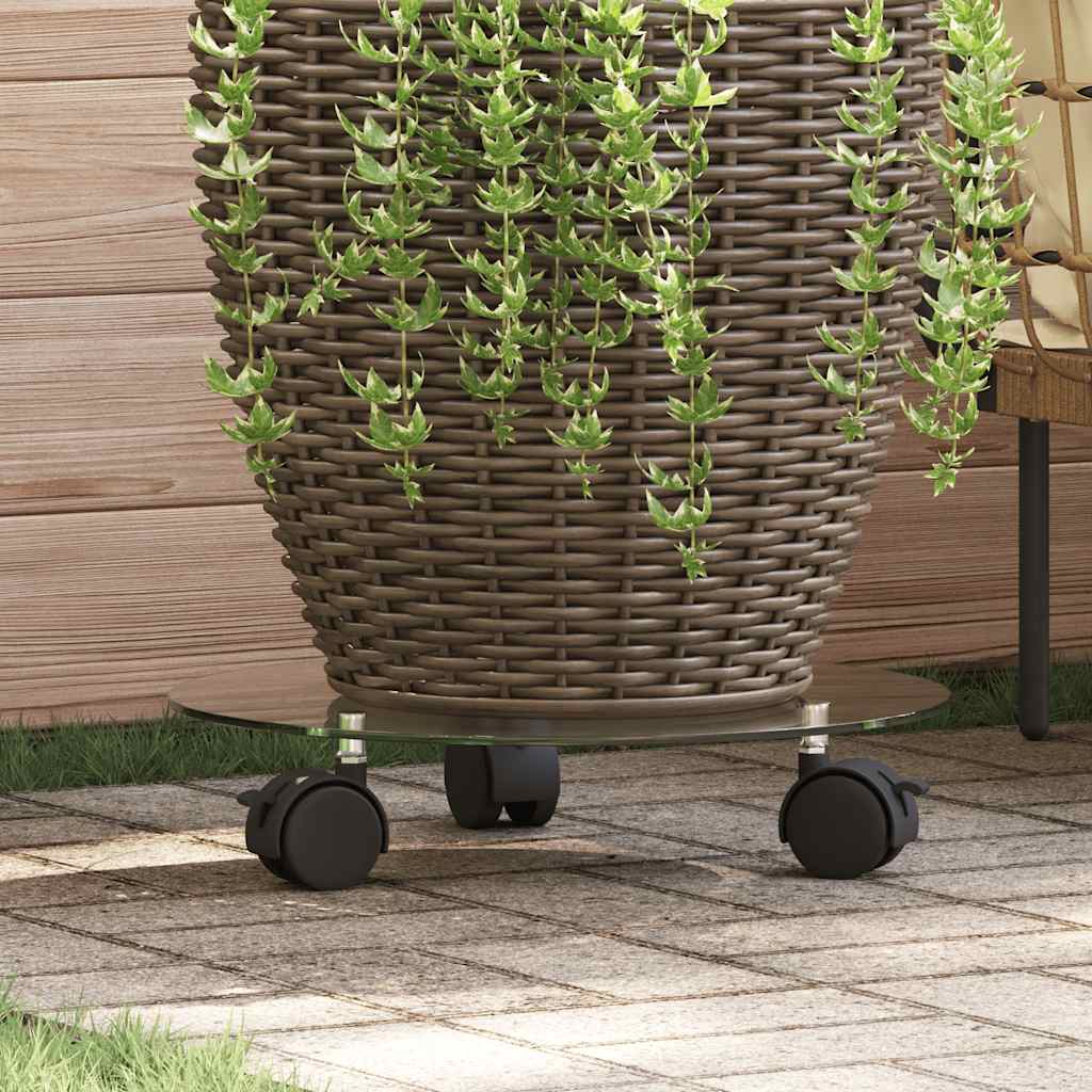 Vidaxl -Pflanzenrollen um 28 cm gehärtetes Glas 2 Sts