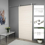 Vidaxl -Schiebetürteile 183 cm Edelstahl Silberfarbe - afbeelding 1