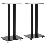 Vidaxl Lautsprecherstandards Säulendesign Temperiertes Glas schwarz 2 PCs - afbeelding 1