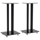 Vidaxl Lautsprecherstandards Säulendesign Temperiertes Glas schwarz 2 PCs