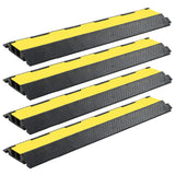 VIDAXL -Kabelschutzschwellen 2 Tunnel 101,5 cm Gummi 4 PCs - afbeelding 1