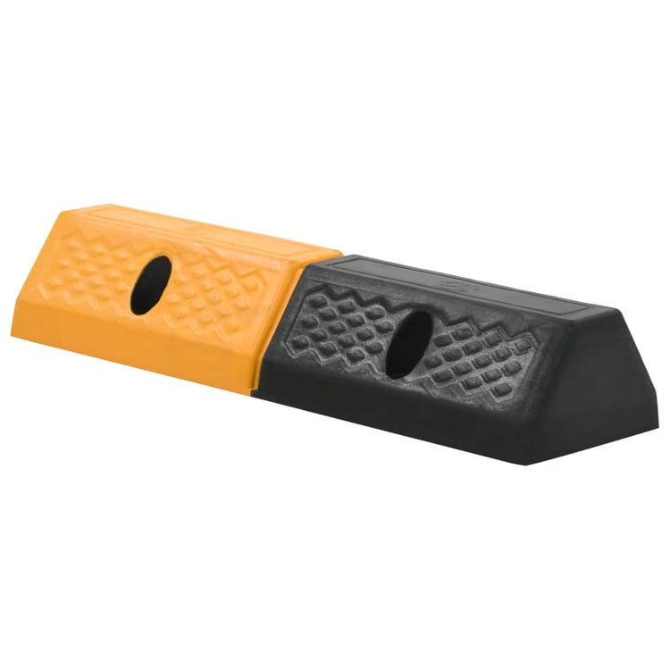 VIDAXL -Parkblöcke 49x15x9 cm Gummi 2 PCs