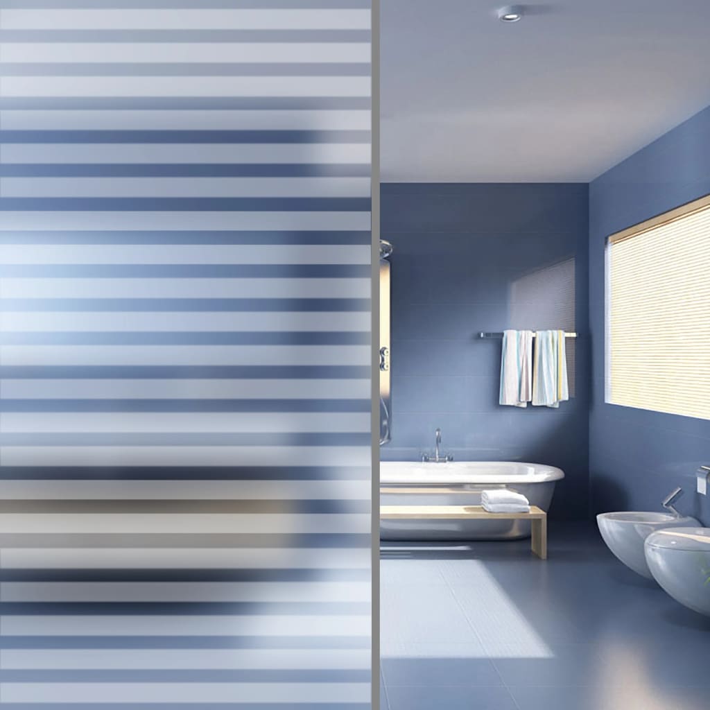 Vidaxl Privacy Film Matte Stripes Selbstadhäsiv 0,9 x 5 m