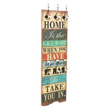 Vidaxl -Wandbedeckungsregal mit 6 Haken Haus ist 120 x 40 cm - afbeelding 1