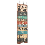 Vidaxl -Wandbedeckungsregal mit 6 Haken Haus ist 120 x 40 cm - afbeelding 2