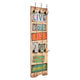 Vidaxl -Wandbedeckungsregal mit 6 Haken Live Life 120x40 cm