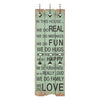 VIDAXL -Wandbedeckungsregal mit 6 Haken Happy Love 120x40 cm