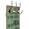 VIDAXL -Wandbedeckungsregal mit 6 Haken Happy Love 120x40 cm