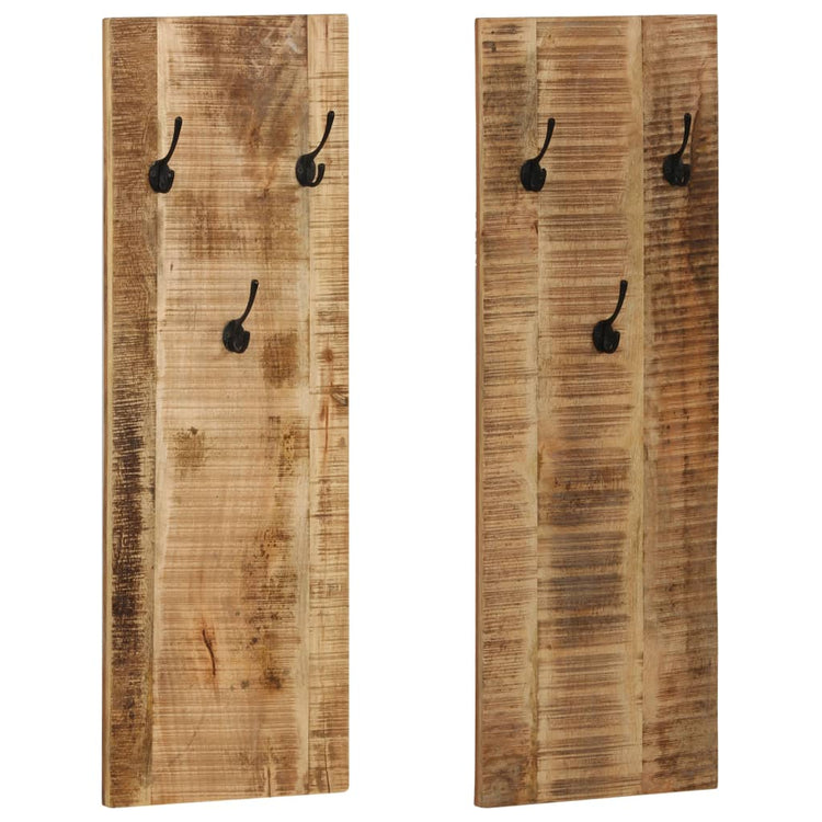 VIDAXL -Wandhaube Stellen 2 ST 36x110x3 cm Festes Mangoholz