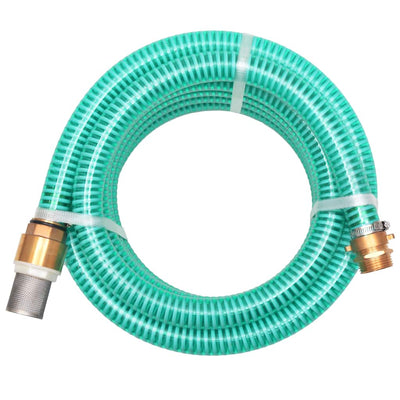 Vidaxl -Saugschlauch mit Messingkupplungen 15 m 25 mm Grün