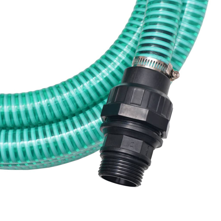 Vidaxl -Saugschlauch mit Kupplungen von 7 m 22 mm grün