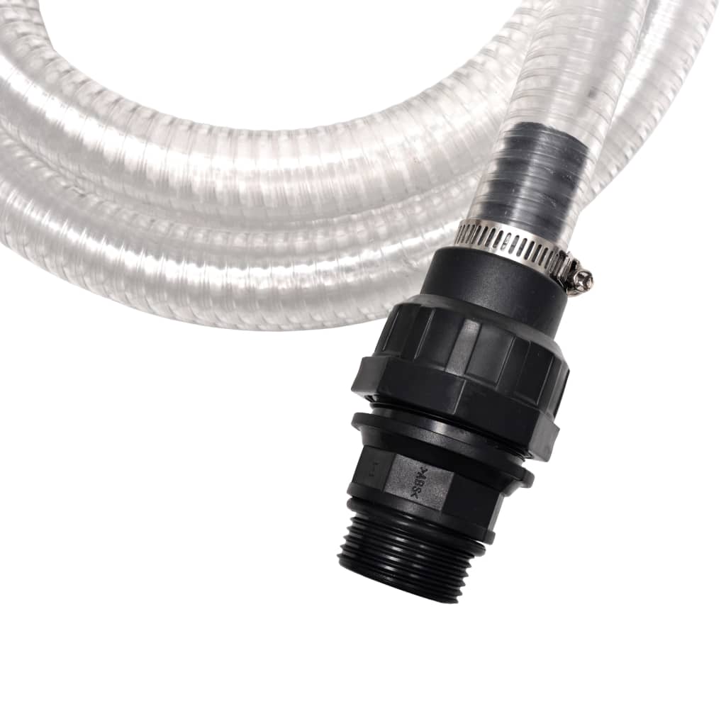 Vidaxl -Saugschlauch mit Kupplungen 7 m 22 mm weiß