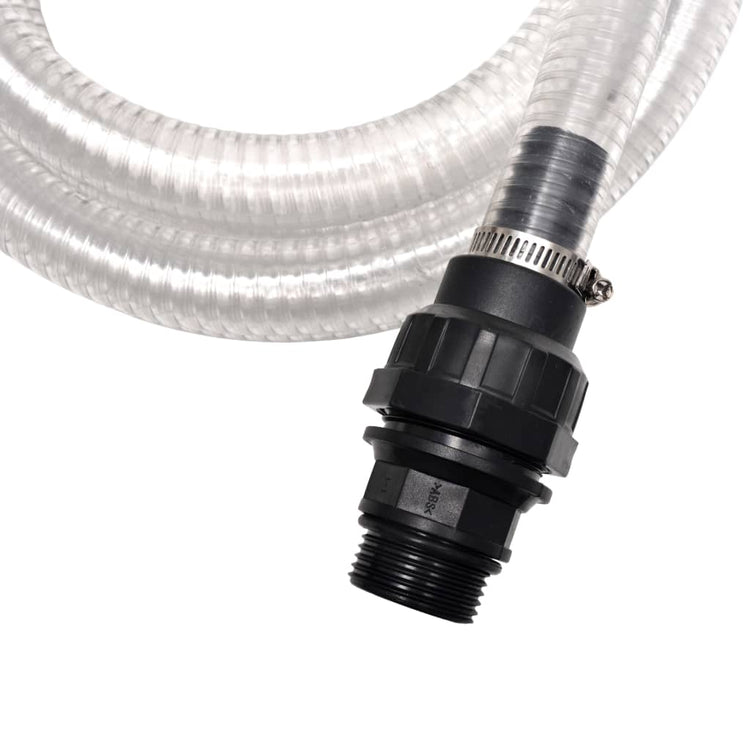Vidaxl -Saugschlauch mit Kupplungen 7 m 22 mm weiß