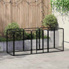 Vidaxl Hundelauf mit 8 Panels 80x100 cm Stahl schwarz