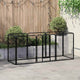 Vidaxl Hundelauf mit 8 Panels 80x100 cm Stahl schwarz
