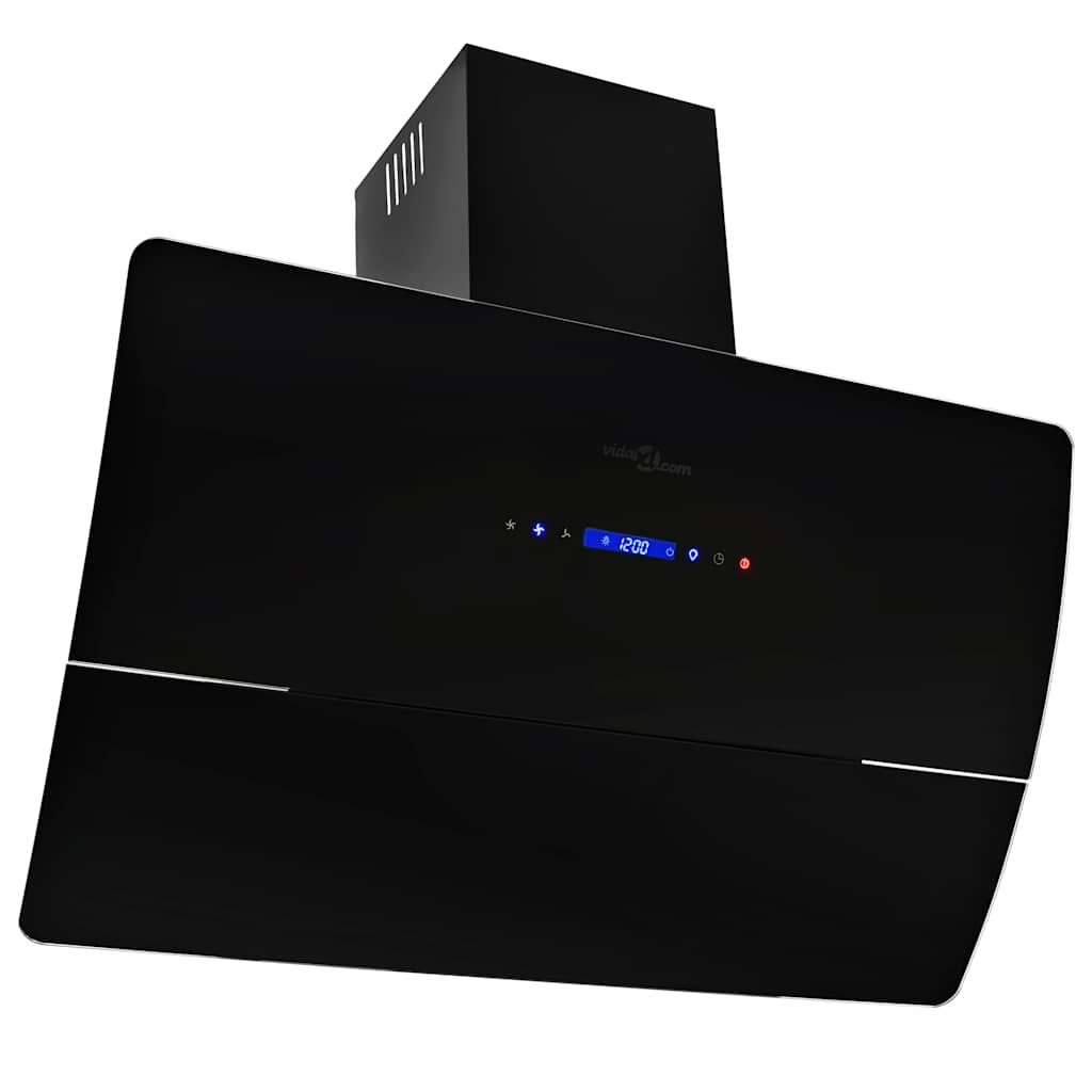 Vidaxl Wandextraktionshaube 756 m³ U 90 cm Edelstahl schwarz