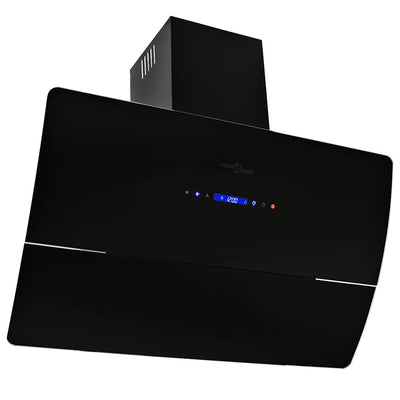 Vidaxl Wandextraktionshaube 756 m³ U 90 cm Edelstahl schwarz
