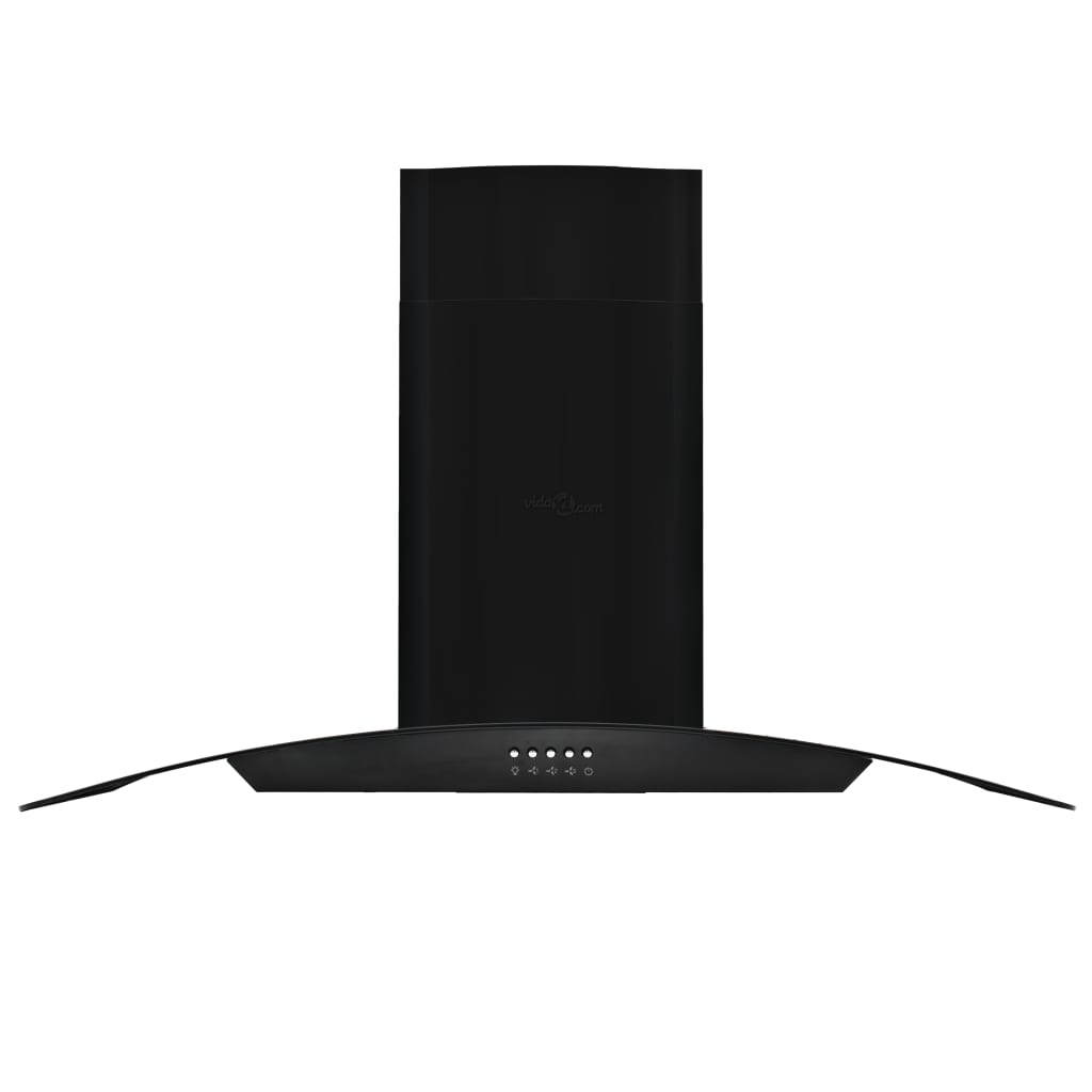 Vidaxl Wandextraktionshaube 756 m³ U 90 cm Edelstahl schwarz