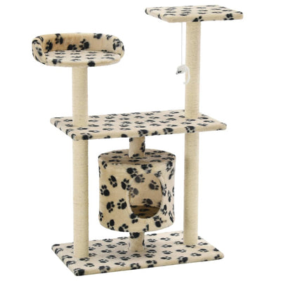 Vidaxl -Katzenkratzerpost mit Sisal -Kratzer -Posts 95 cm Pootprints Beige